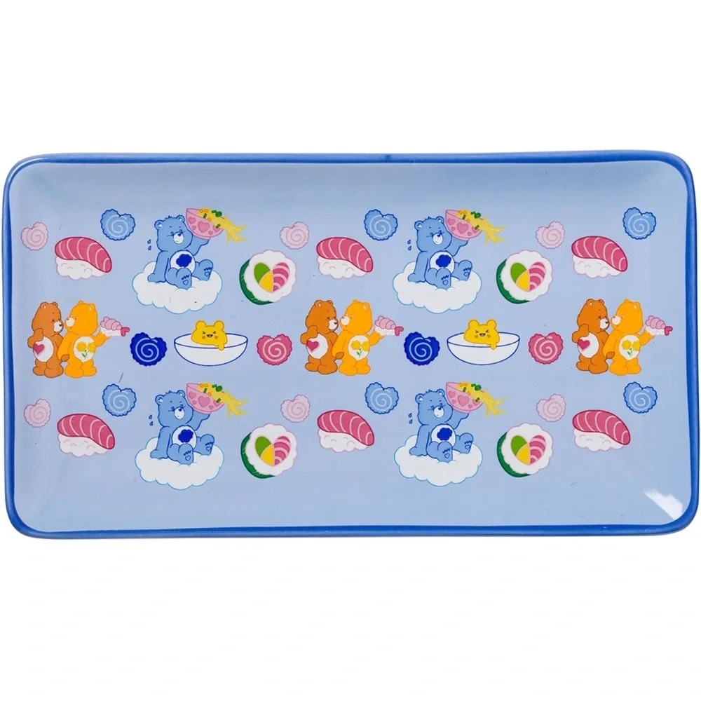 Care Bears Ceramic Sushi Plate Set with Rainbow Design